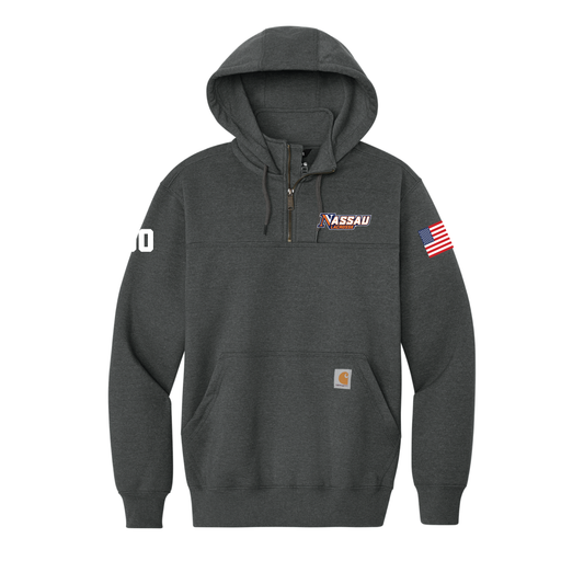 Nassau Lacrosse CarharttĀ® Rain DefenderĀ® Paxton Heavyweight Hooded Zip Mock Sweatshirt - CT100617