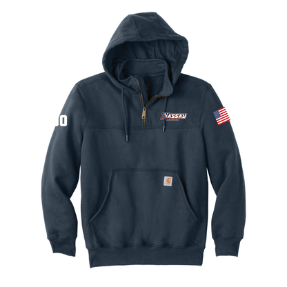 Nassau Lacrosse Carhartt® Rain Defender® Paxton Heavyweight Hooded Zip Mock Sweatshirt - CT100617
