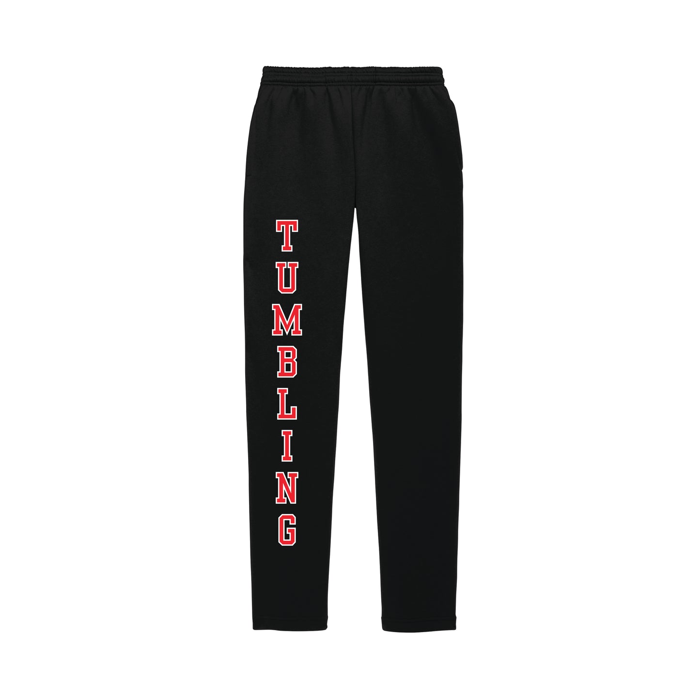 Red Tumbling Sport-Tek® Open Bottom Sweatpant